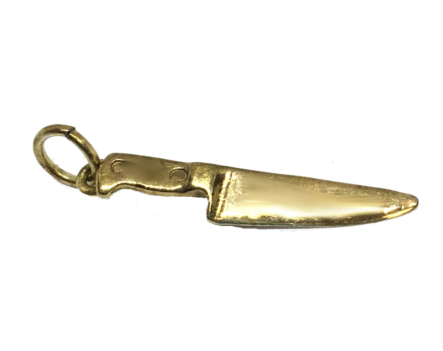 18K Gold Plated Sterling Silver Knife Charm