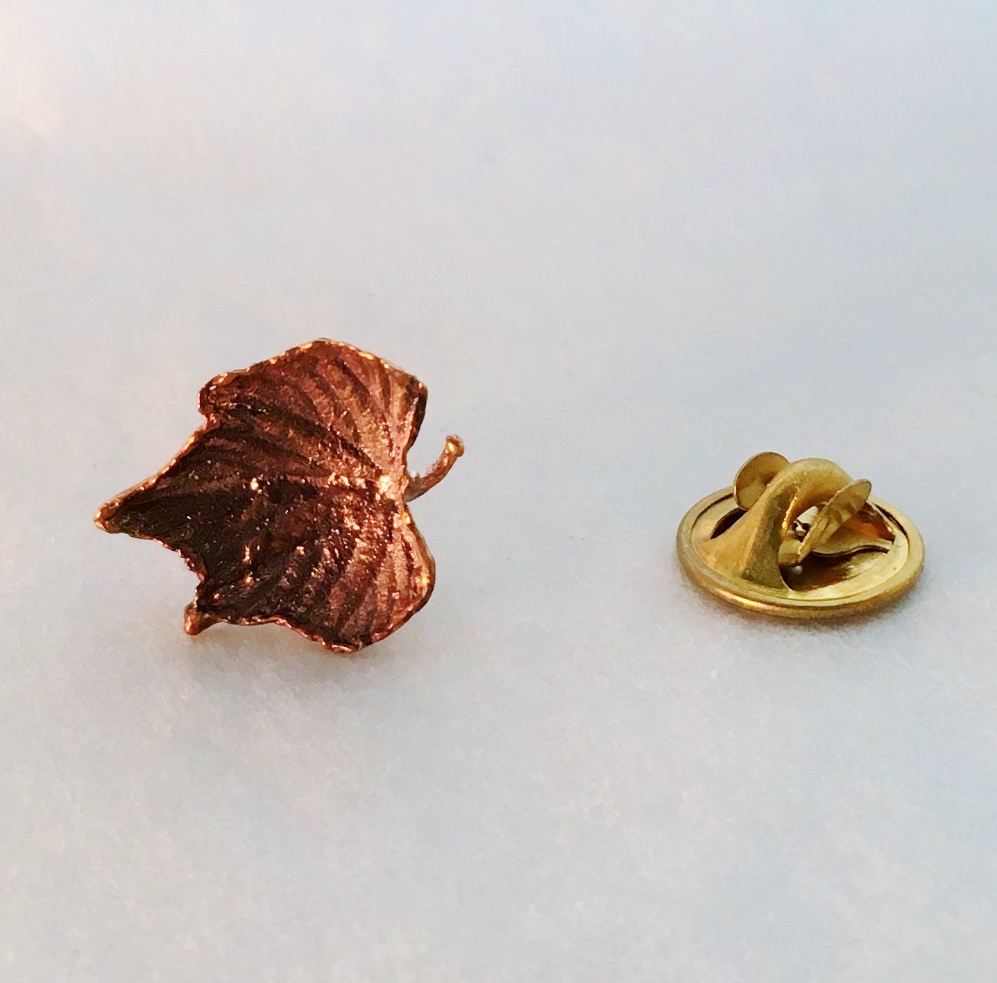 Grape Leaf Pin in Bronze