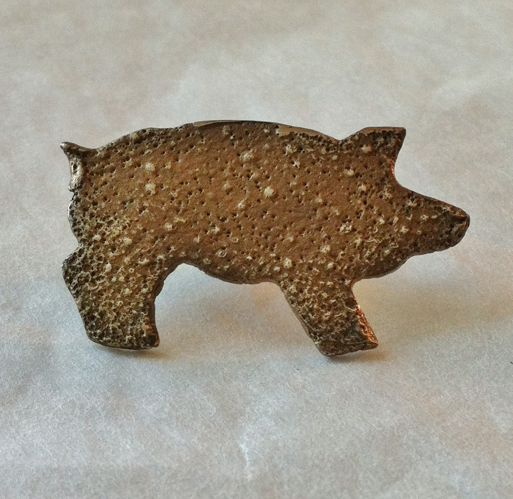 Pig Pin in Bronze