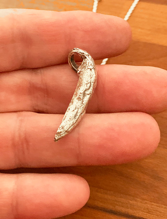 Sterling Silver Chili Pepper Pendant Necklace