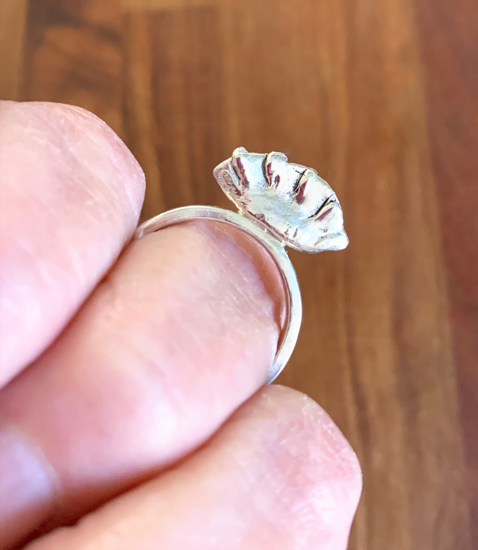 the dumpling ring on a finger to show scale