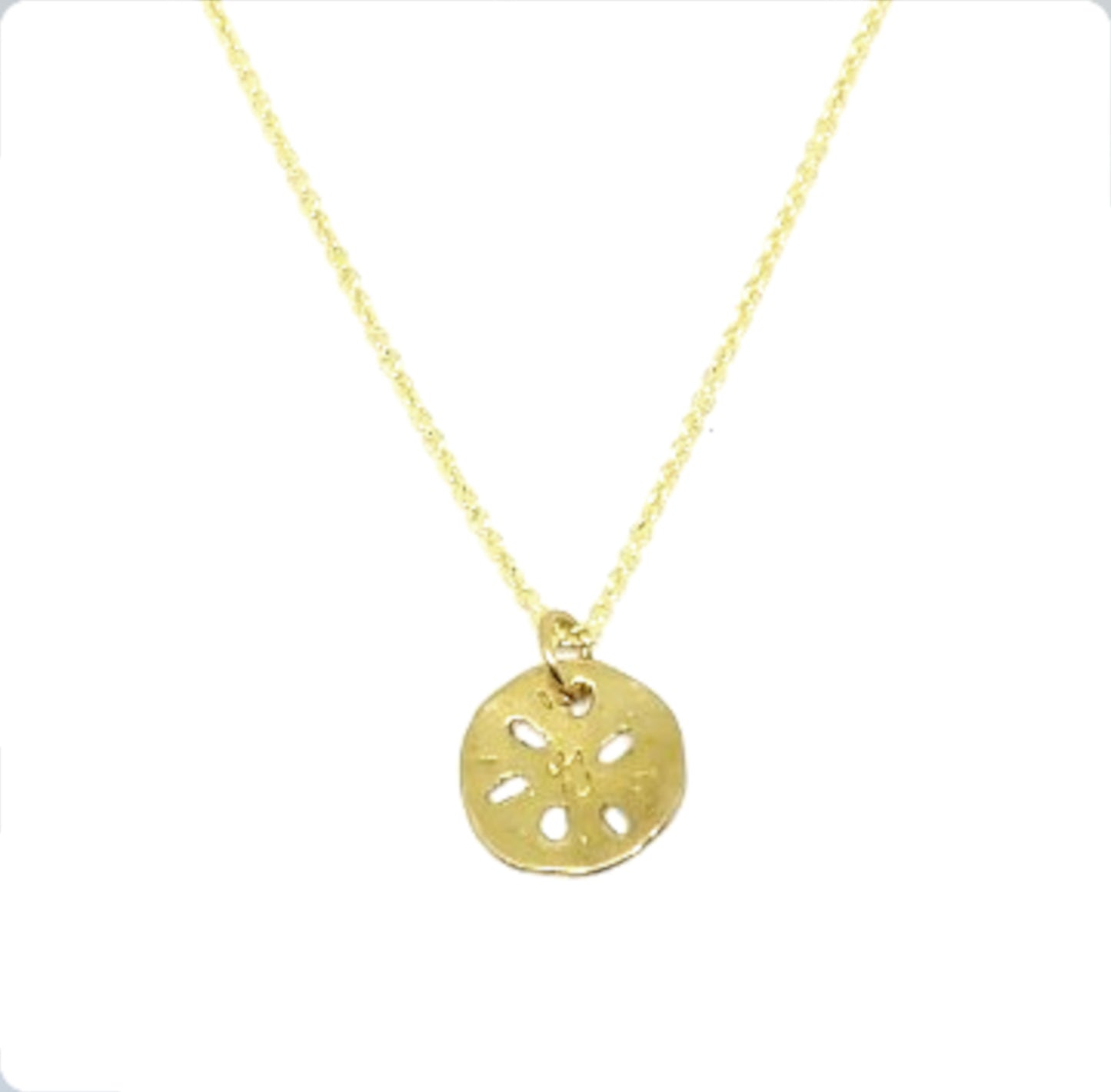 Lotus Root Pendant Necklace in 18K Yellow Gold Plated Sterling Silver
