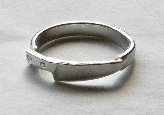 sterling silver chef knife ring