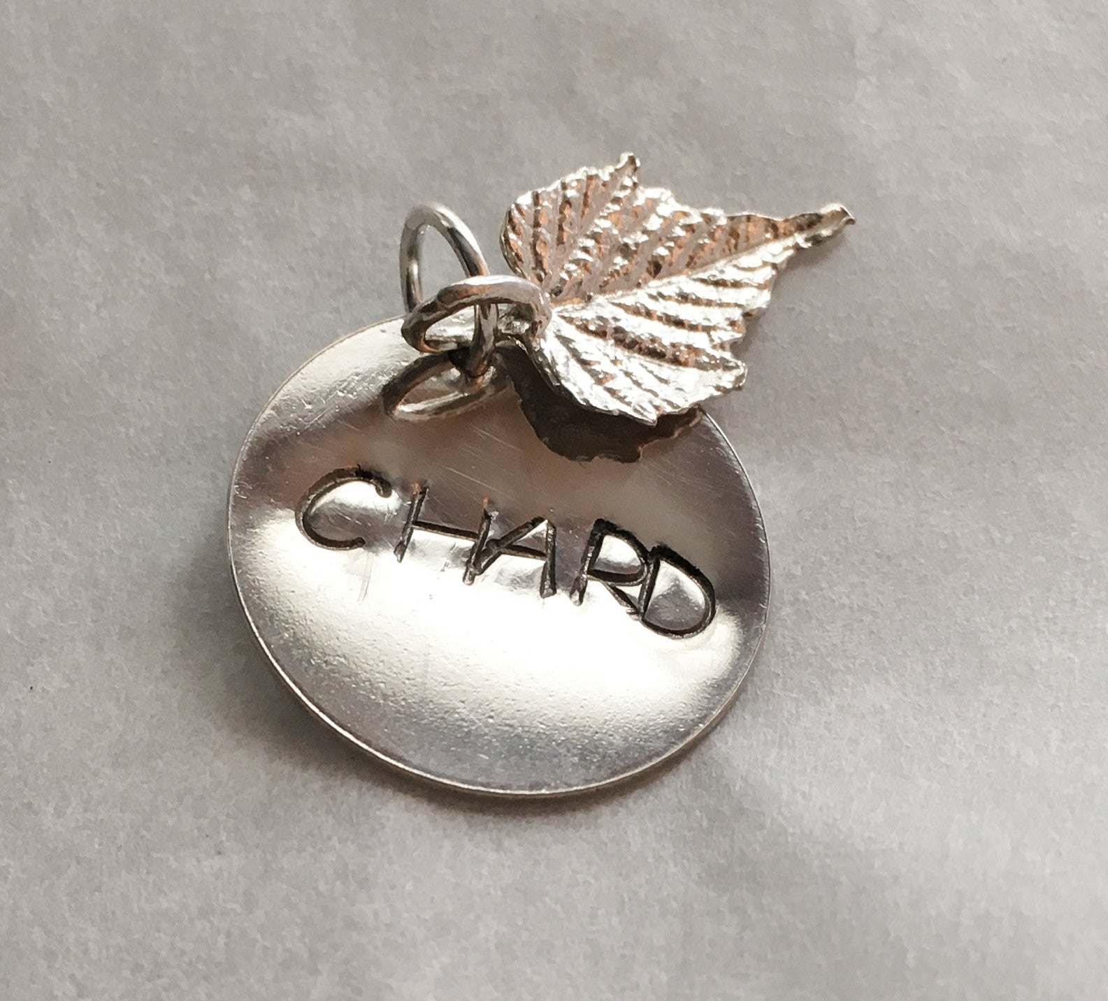 chefjewelry chardonnay wine charm in sterling silver