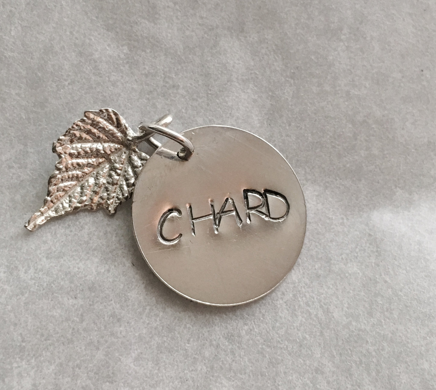 Chardonnay White Wine Charm in Sterling Silver