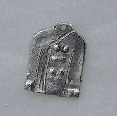 Chef Jacket Pin or Tie Tack in Sterling Silver