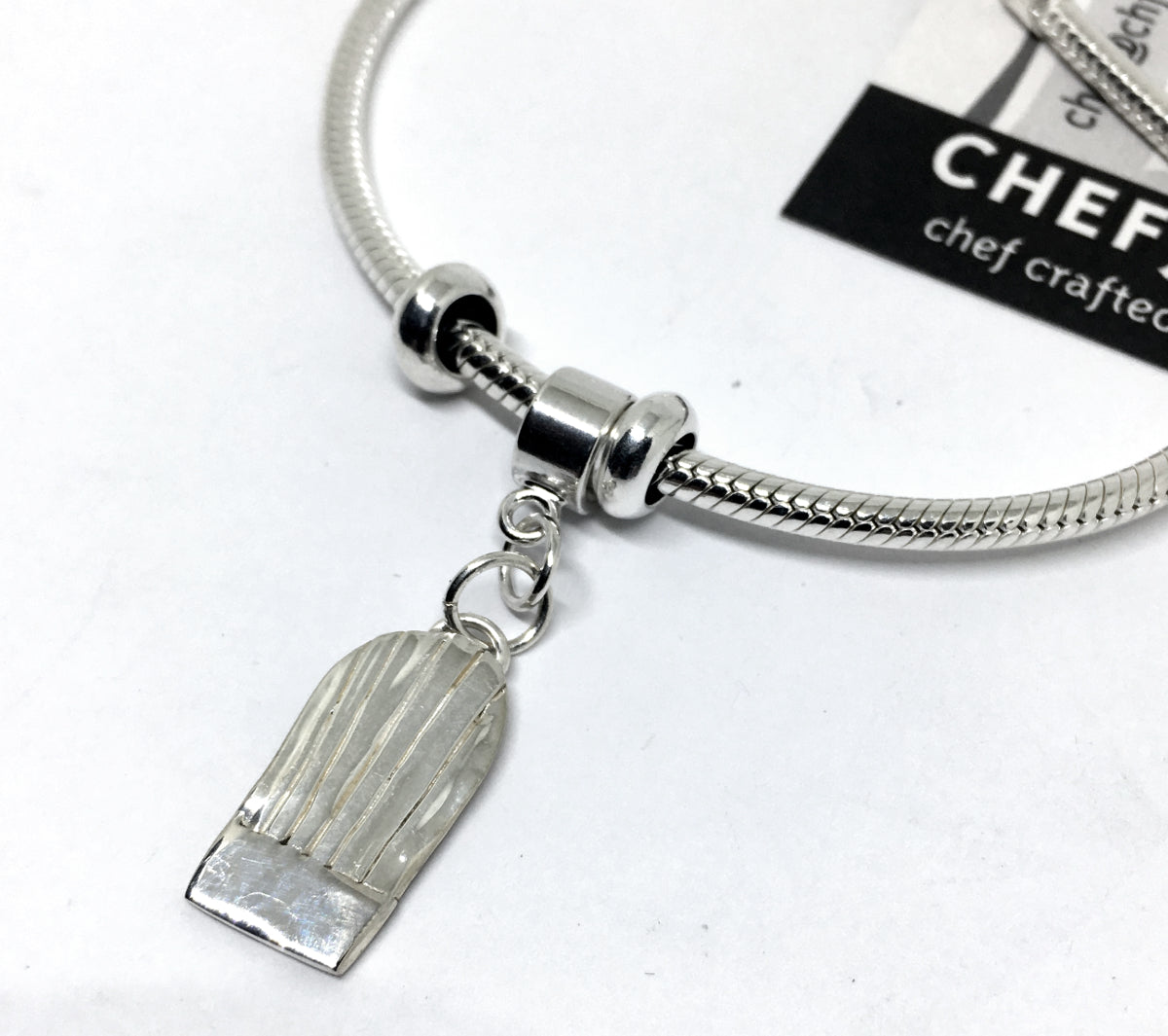 chef toque charm bracelet in sterling silver
