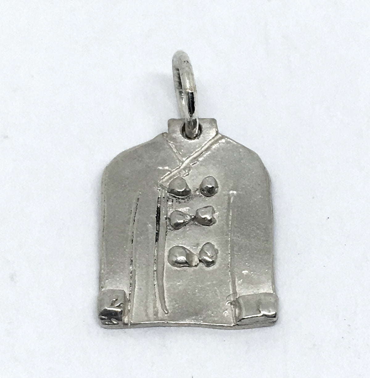 Chef Jacket Pin or Tie Tack in Sterling Silver
