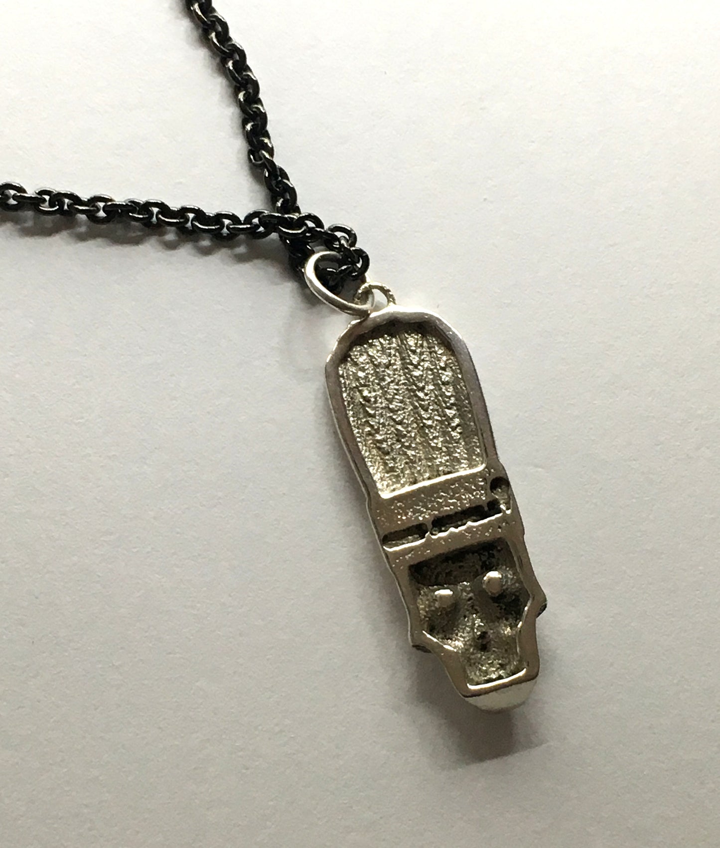 Chef Skull Pendant Necklace in Sterling Silver