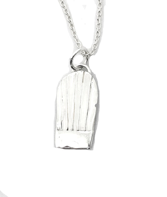 French Chef Hat Pendant Necklace in Sterling Silver