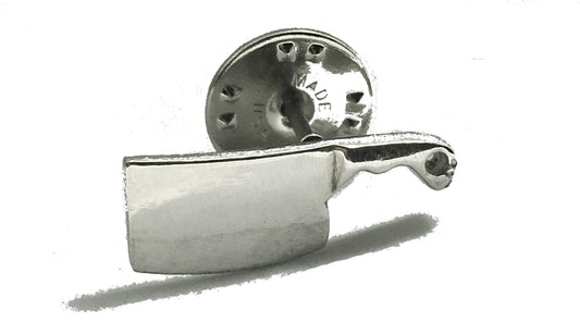 sterling silver cleaver pin - tie tac