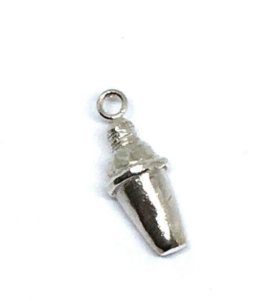 sterling silver cocktail shaker charm