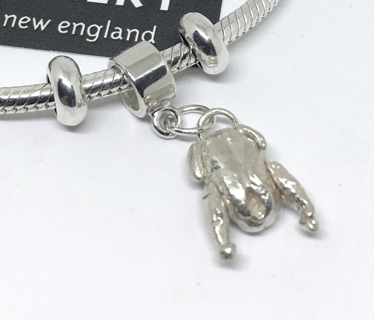 European Style Charm Bracelet with Sterling Silver Duck Charm