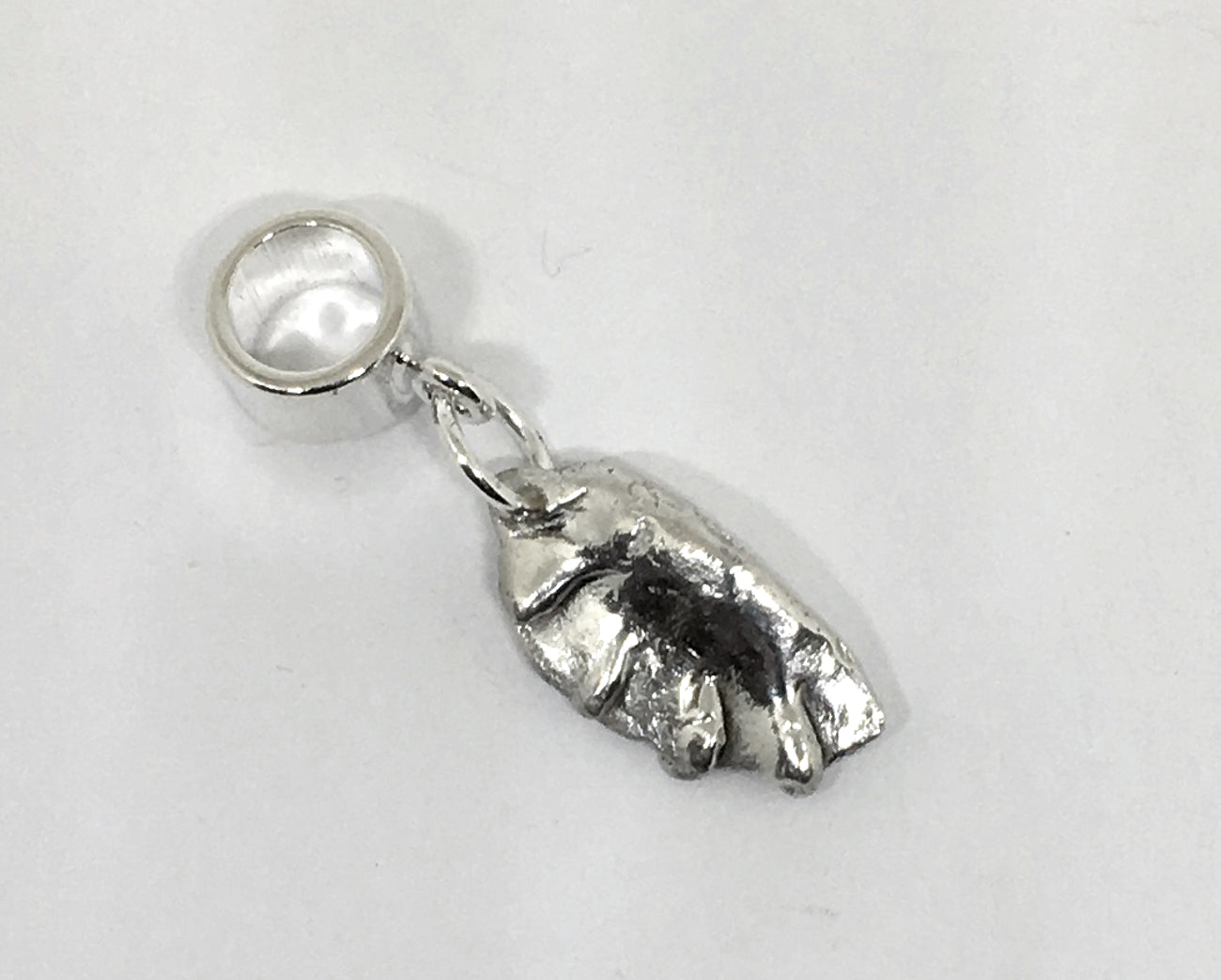 solid silver chinese charm