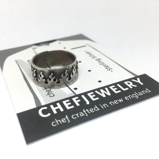 Fire Ring in Sterling Silver