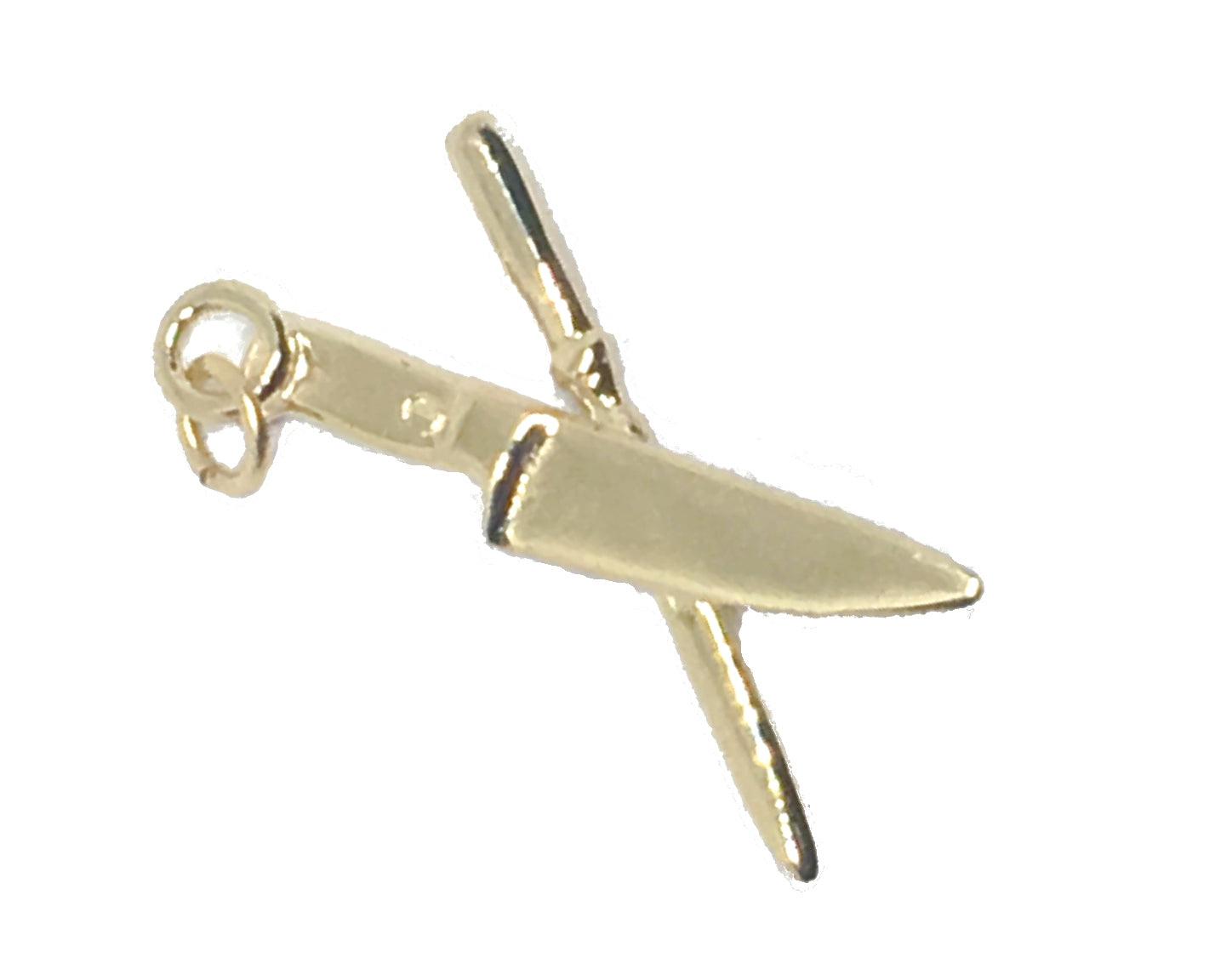 14K Gold Knife and Steel Chef Charm