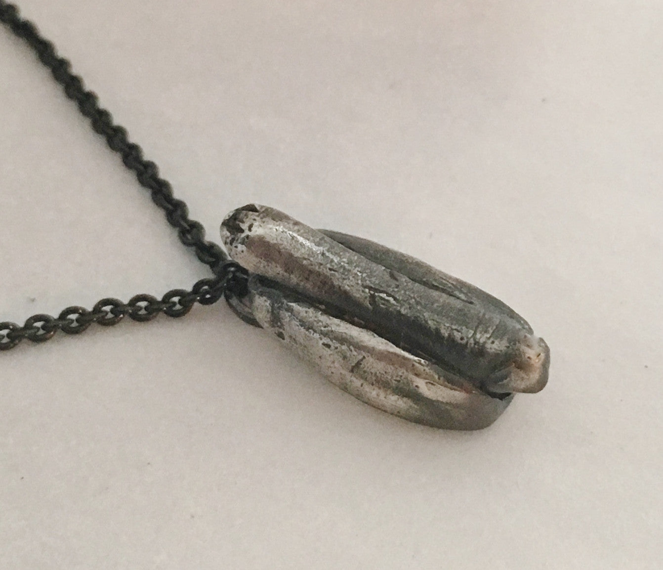 Sterling Silver Hot Dog Charm Necklace