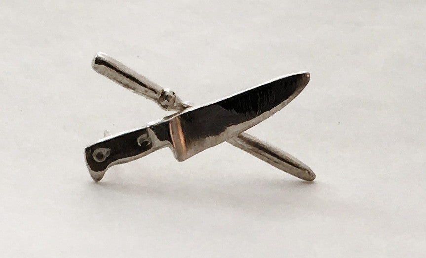 Single Chef's Knife and Steel Stud Earring