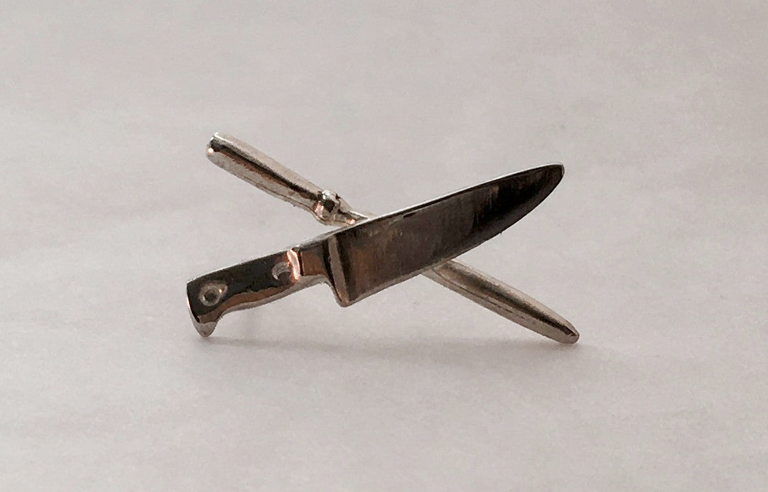 Single Chef's Knife and Steel Stud Earring