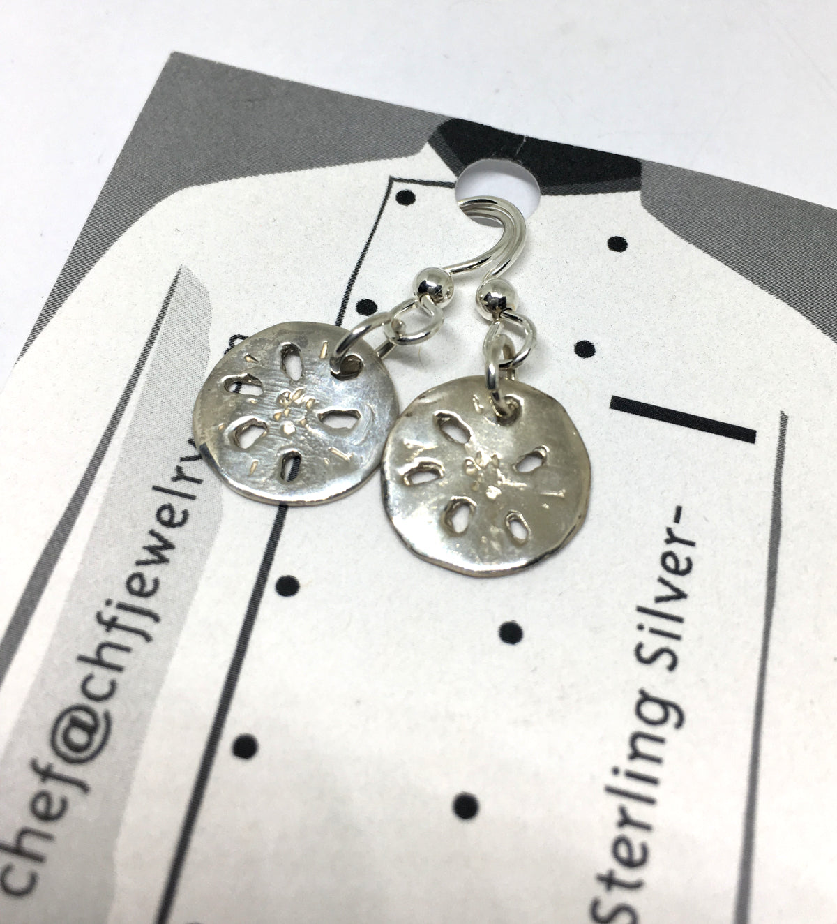 Lotus Root Earrings in Sterling Silver