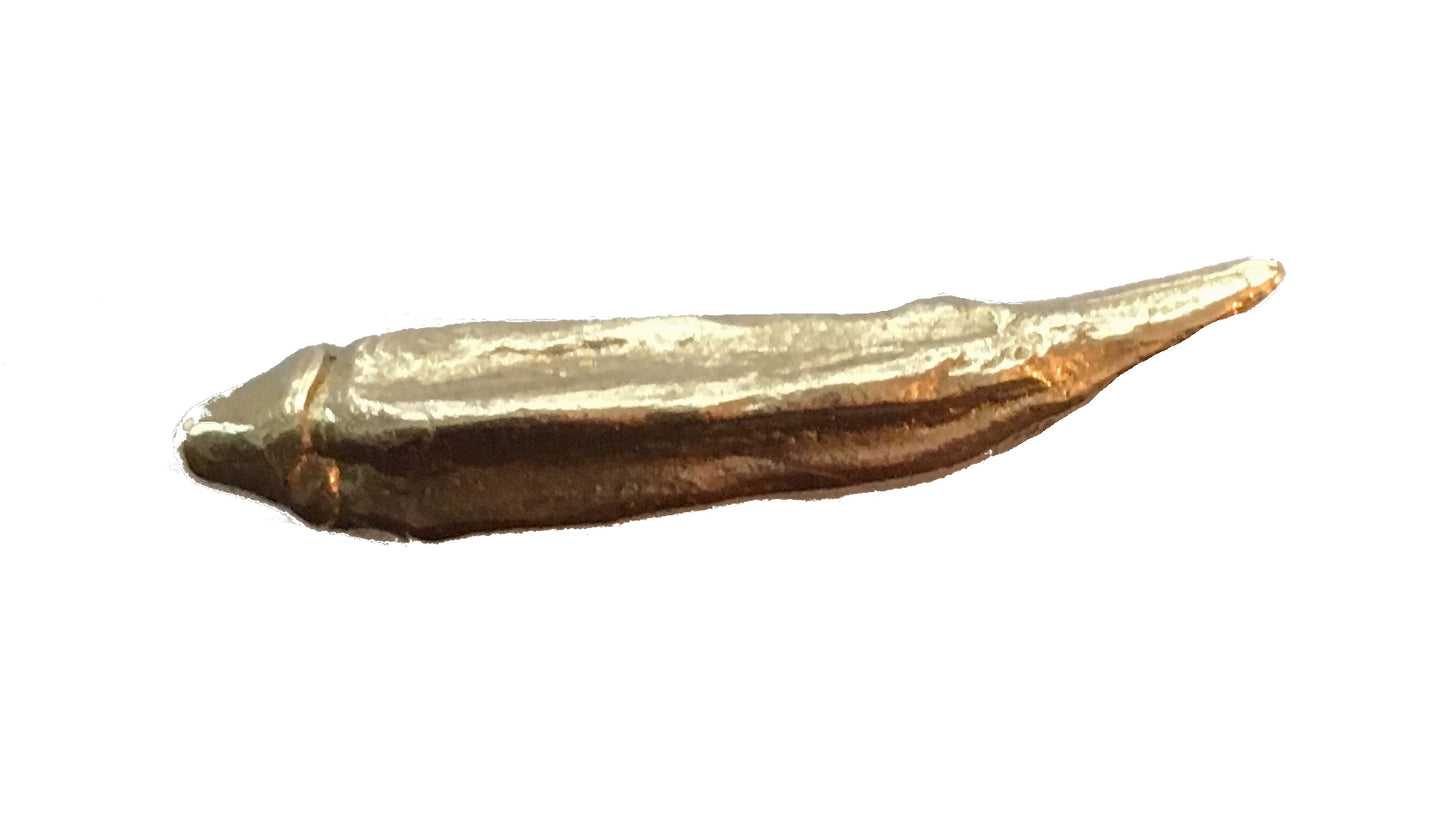Bronze Okra Pin or Tie Tac