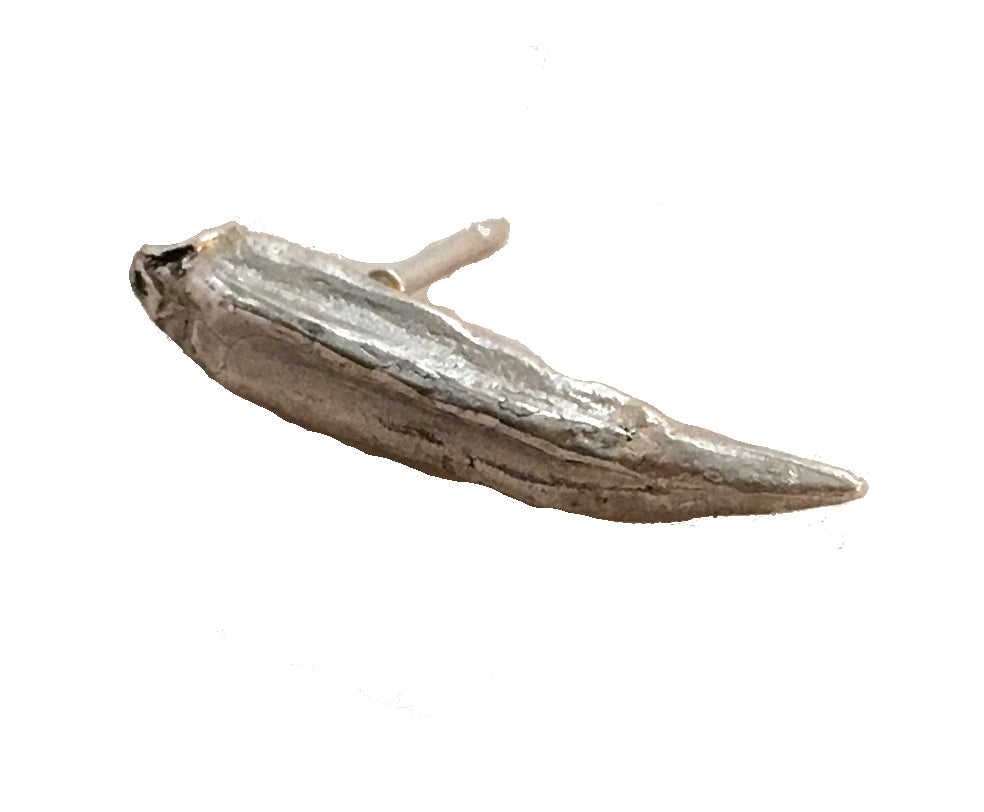 Okra Pin in Sterling Silver