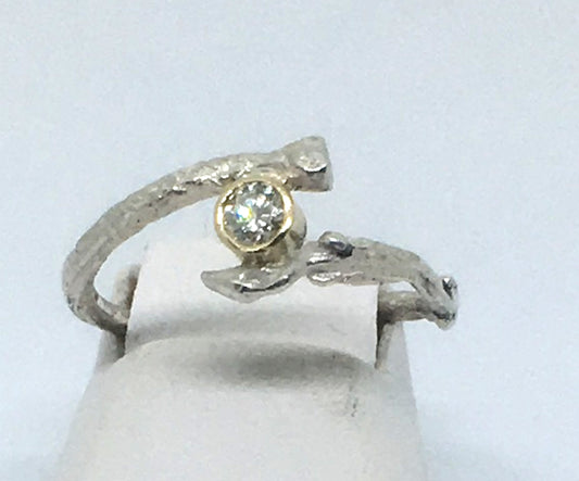olive twig promise or engagement ring
