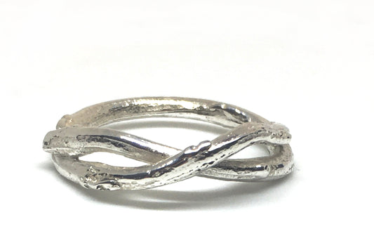 sterling silver olive twig ring