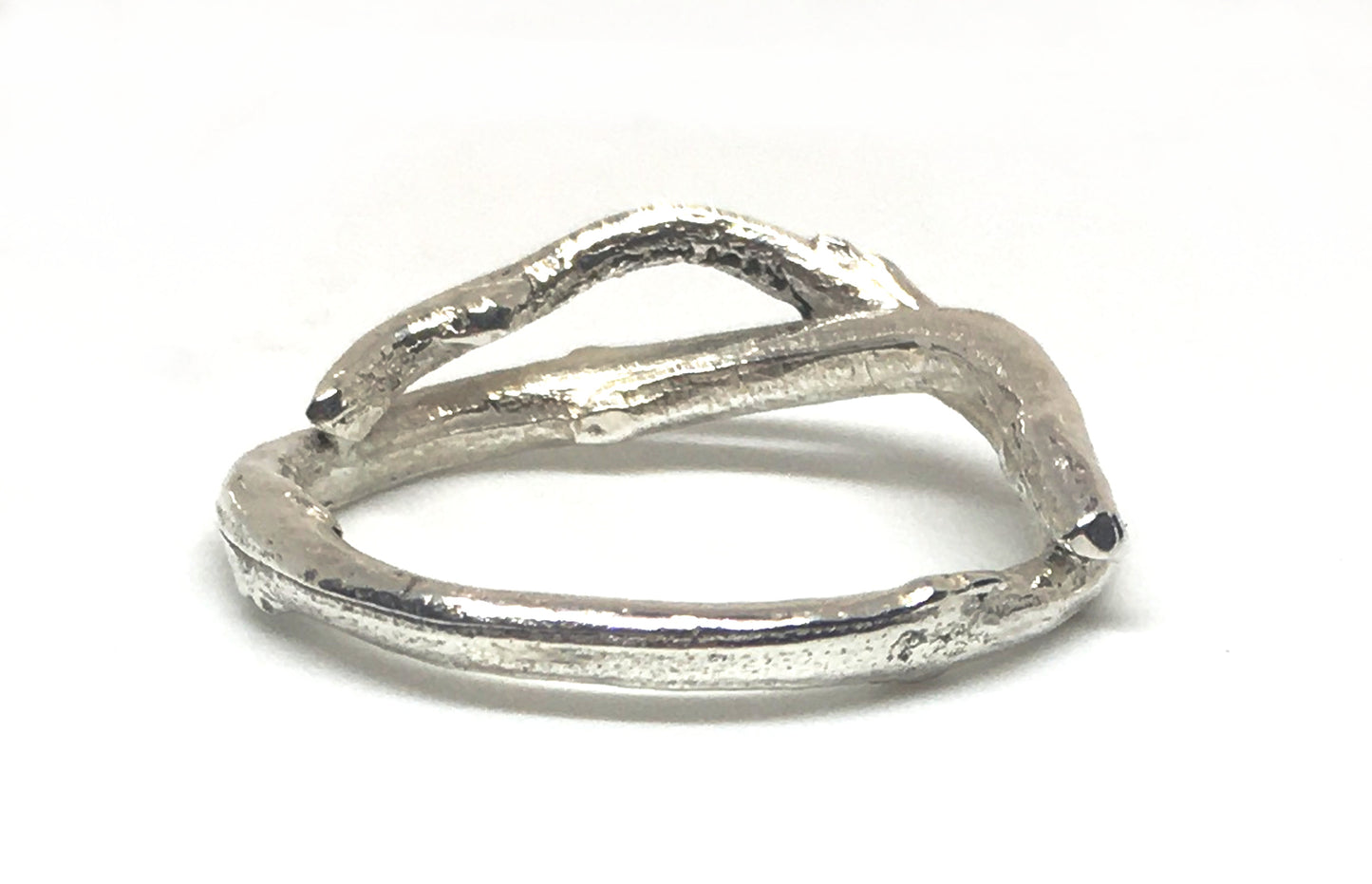 Natural Olive Twig Ring in Sterling Silver