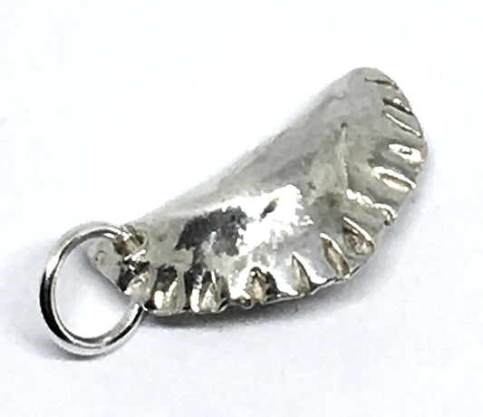sterling silver pierogi charm with jump ring