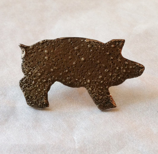 Pig Pin in Bronze