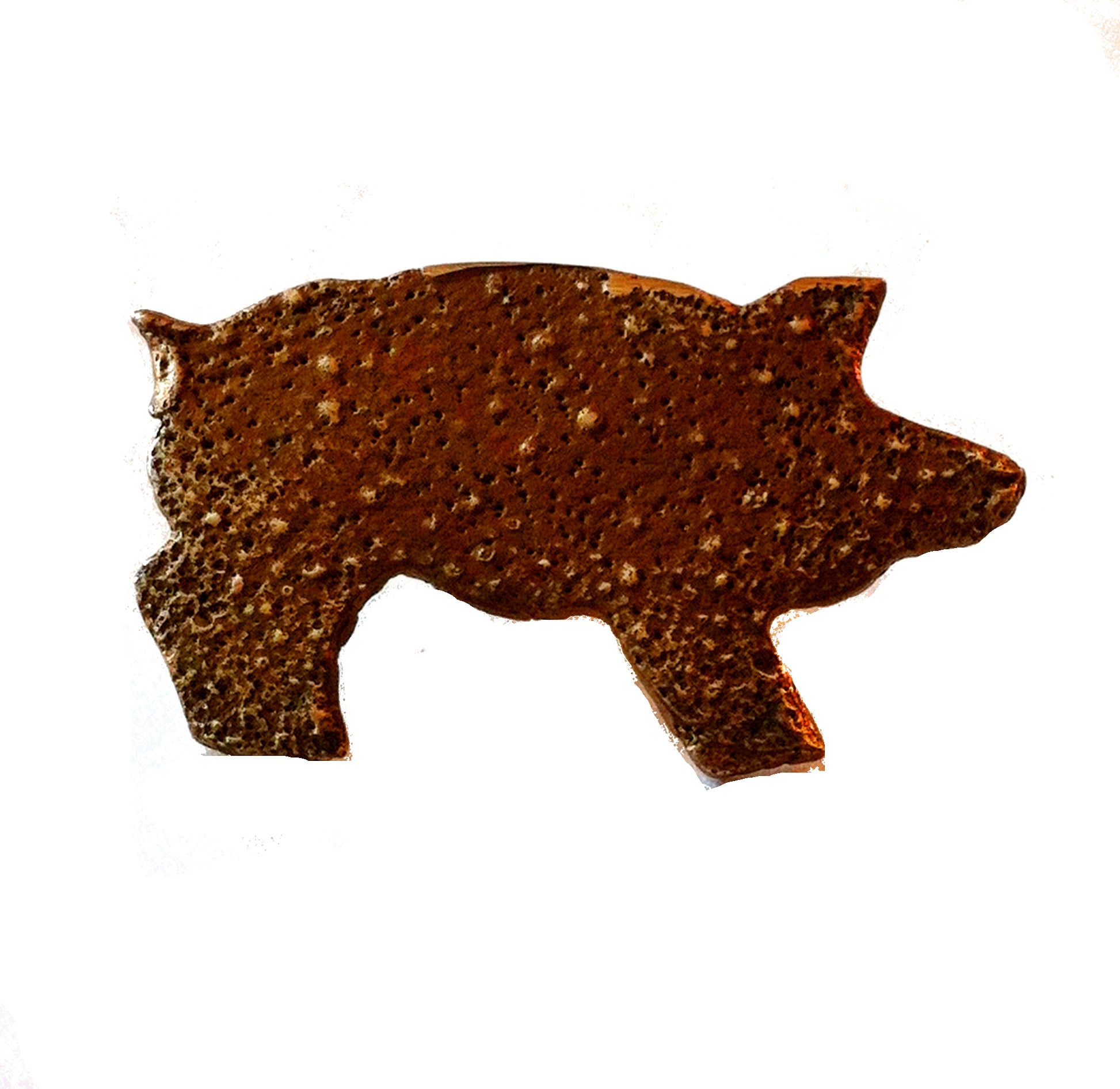 bronze pig pin or tie tac