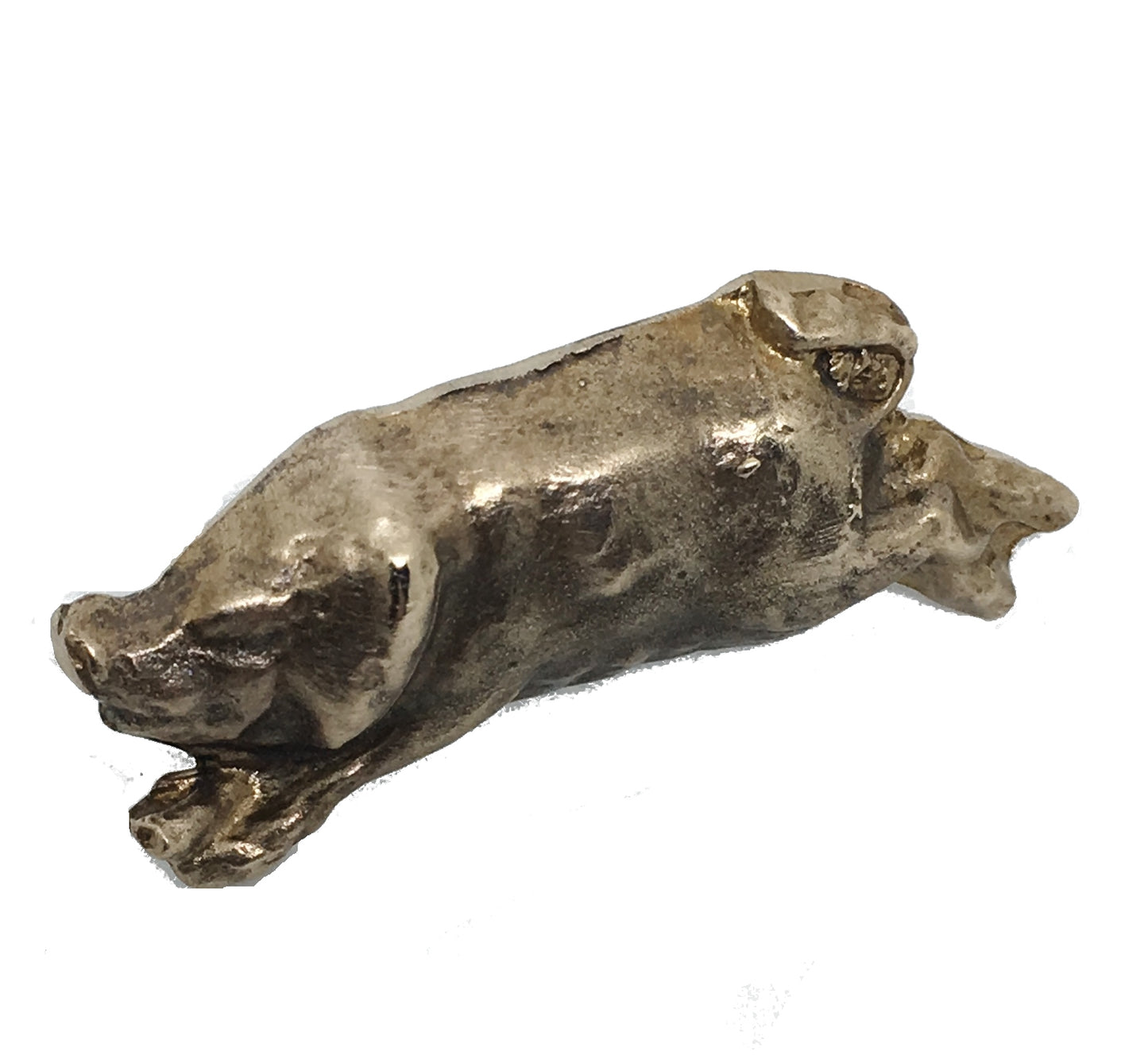 Bronze pig pin or tie tak