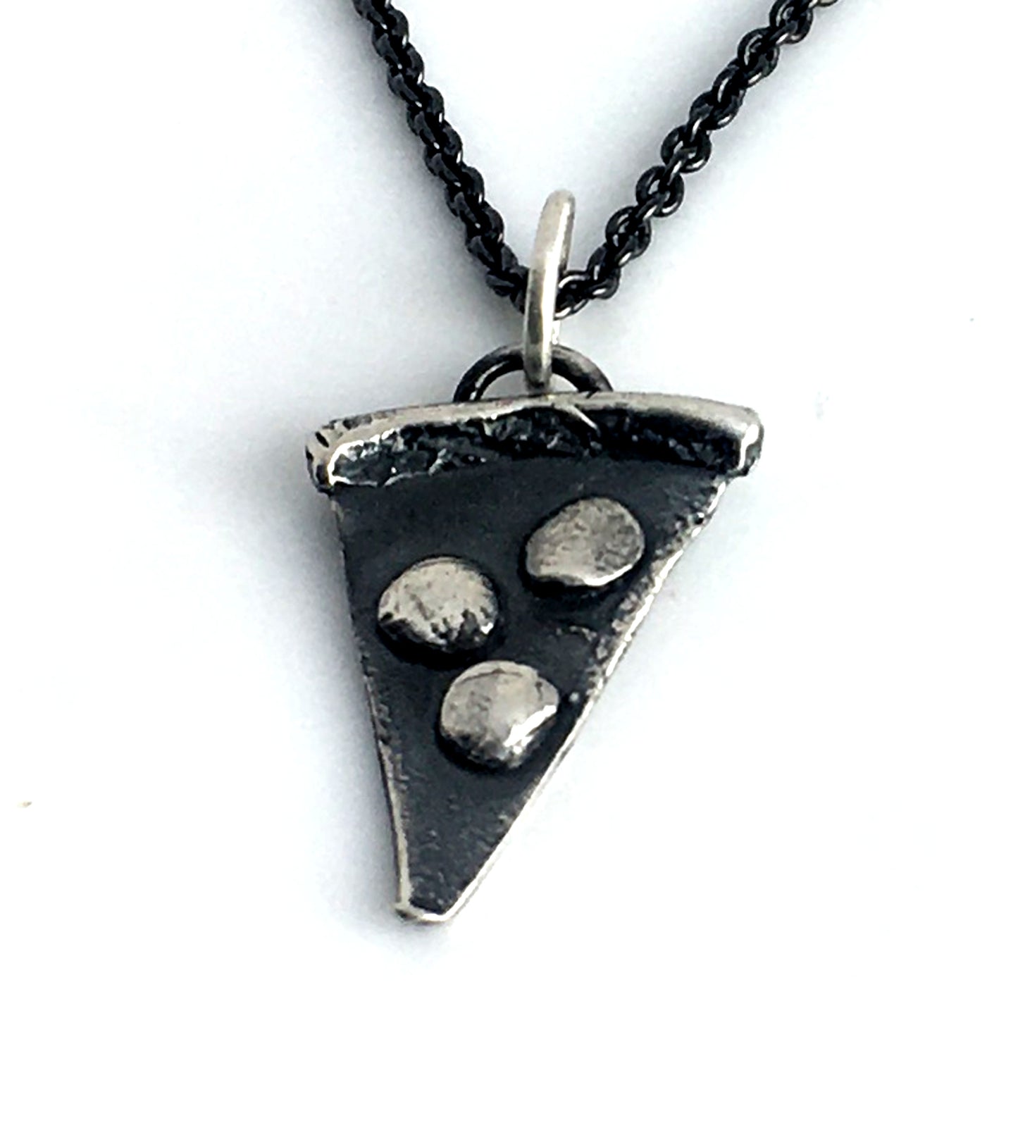 Sterling Silver Pizza Necklace