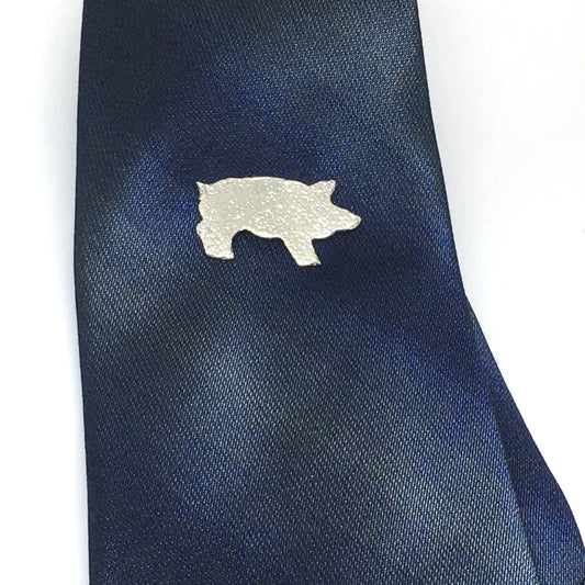 The pig pin is great as a tie tack