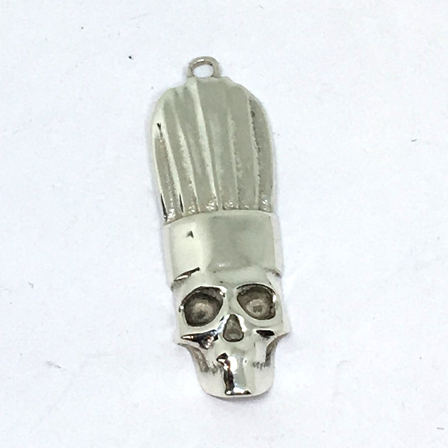 Chef Skull Charm in Sterling Silver