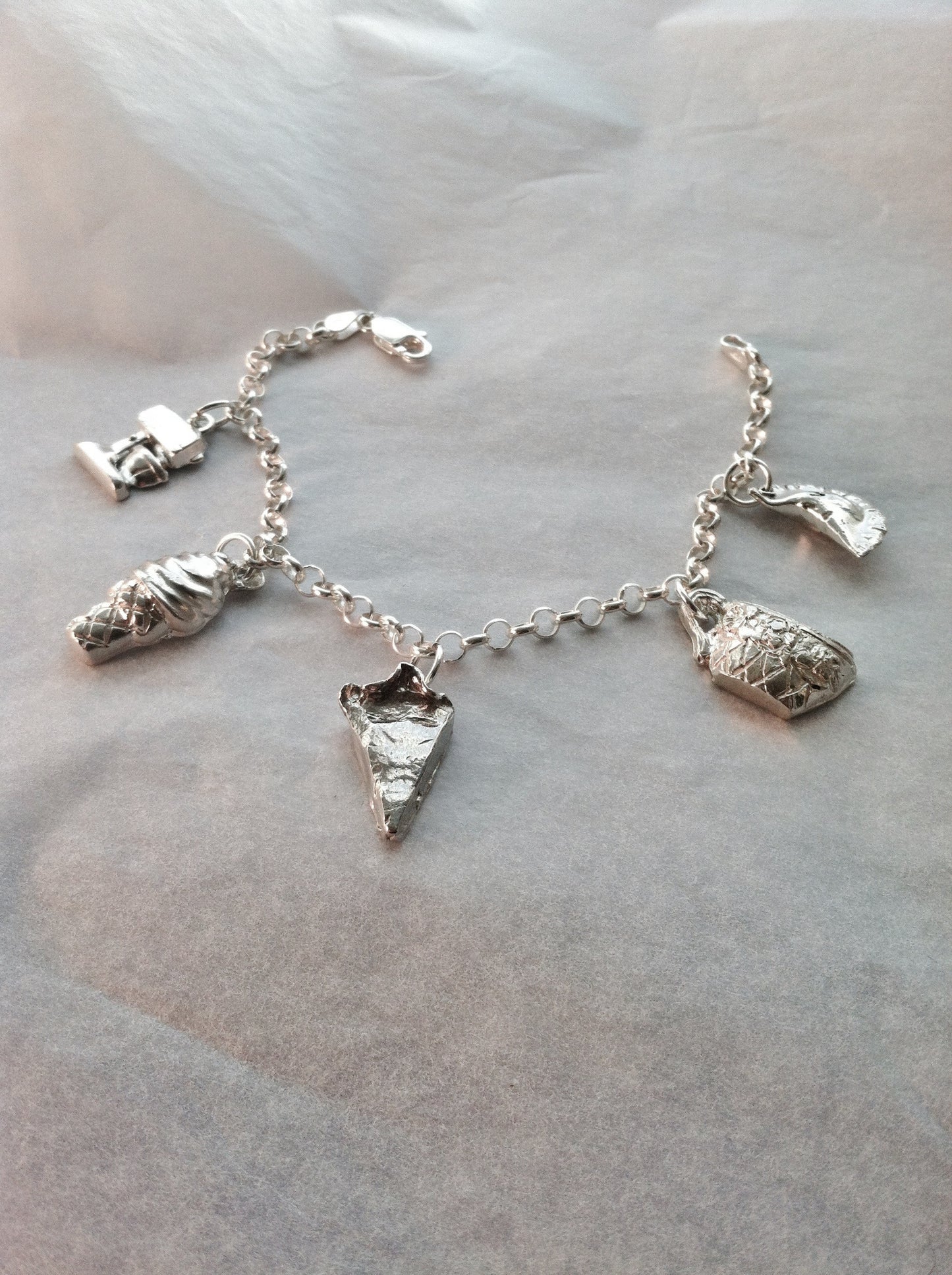 Pastry Chef Charm Bracelet in Sterling Silver