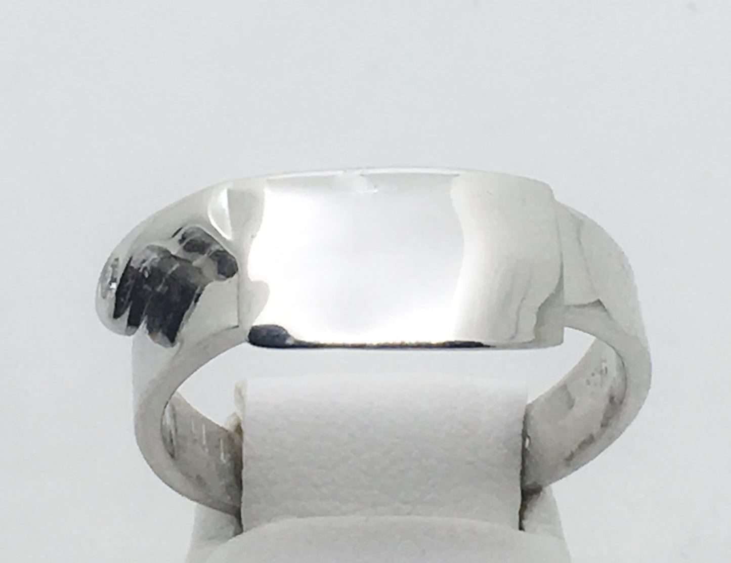 Chef's Cleaver Ring in Sterling Silver with Diamond Accent